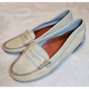 G.H. Bass Weejuns Classic Leather Loafers Cream Women's Size 8 M Preloved